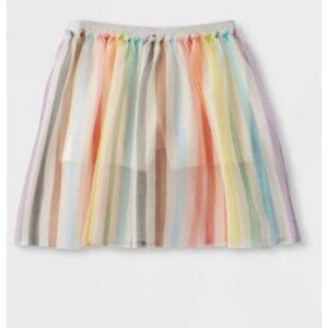 Target Youth Girls Size XL 14 Rainbow Tulle Tutu Skort Skirt with Shorts 2440